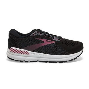 Brooks Addiction GTS 15 Road Running Shoes - Womens, Black/Pink/White | IE-PEU349175